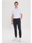 Slim Fit Dar Kesim Yan Cepli Pamuklu Esnek Armürlü Pantolon 1