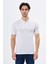 Regular Fit Fermuarlı Polo Yaka %100 Pamuk Kısa Kollu Basic Penye T-Shirt-PE3604TY22 4