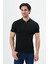 Regular Fit Fermuarlı Polo Yaka %100 Pamuk Kısa Kollu Basic Penye T-Shirt-PE3604TY22 5