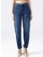 Orta Bel Straight Paça Havuç İndigo Kadın Denim Pantolon FERRO 2