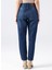 Orta Bel Straight Paça Havuç İndigo Kadın Denim Pantolon FERRO 4