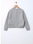 Pullu Kız Çocuk Gri Melanj Sweatshirt Crg-44 2