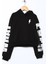 Varaklı Kız Çocuk Siyah Sweatshirt NG26 1