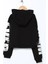 Varaklı Kız Çocuk Siyah Sweatshirt NG26 2