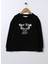 Baskılı Kız Çocuk Siyah Sweatshirt 22WAG30 1