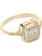 Baget Taşlı Gümüş Takı Seti Gold S32GB 925 4