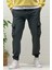 Erkek Kargo Cepli Fermuarlı Paraşüt Mevsimlik Jogger Pantolon 4