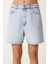 Şehir Boy Mom Fit Denim Şort Açık Mavi LAC0001 5