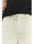 Rahat / Relaxed Fit Pensli Krem Erkek Şort 4