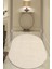 Moopy Oval Krem Bukleli Yumuşak Zikzak Dokuma Yolluk Halı Salon Halısı LP6497_KREM 2
