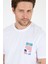 Erkek %100 Pamuk Bisiklet Yaka Kısa Kollu Baskılı T-Shirt Rahat ve Şık Günlük Tişört 0005 3