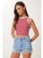 Yırtık Mini Denim Şort Açık Mavi LCR0085 2