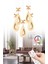 Istanbul Avize Hera 5'li Gold Kumandalı 3 Renk Ledli Modern LED Avize 1