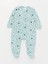 Baby Mavi Bisiklet Yaka Uzun Kollu Desenli Unisex Bebek Tulum 1