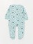 Baby Mavi Bisiklet Yaka Uzun Kollu Desenli Unisex Bebek Tulum 2
