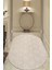 Moopy Oval Krem Bukleli Yumuşak Soft Dokuma Yolluk Halı Salon Halısı LP1003A_KREM 2