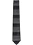 Siyah Antrasit Yatay Çizgili 7 cm Genişliğinde Ince Kravat 1