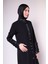 Siyah Yüksek Kaliteli Sade Abaya 6
