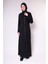 Siyah Yüksek Kaliteli Sade Abaya 8