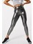 One Icon Clash Shimmer 7/8 Length Mid Rise Tight Kadın Antrenman Taytı Metalik Gri 1