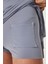 Içi Şortlu Örme Mini Tenis Etek Gri LDZ0036 5