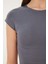 Basic Crop Örme Bluz Füme LFW0005 4