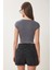 Basic Crop Örme Bluz Füme LFW0005 5