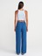 72022 Çizgili Lyocell Denim Pantolon-Lacivert 2