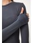 Bisiklet Yaka Basic Örme Bluz Antrasit LCR0010 5