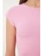 Basic Crop Örme Bluz Pembe LFW0005 4