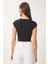 Basic Crop Örme Bluz Siyah LFW0005 5