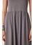 Halter Yaka Basic Yazlık Örme Elbise Gri LCR0053 4