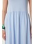 Halter Yaka Basic Yazlık Örme Elbise Gök Mavi LCR0053 5