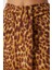 Leopar Desenli Yırtmaçlı Bürümcük Etek Oranj LMC0033 5