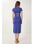Cut Out Detaylı Esnek Saran Örme Elbise Mor LCR0080 5