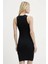 Tjw Flag Sweater Mını Dress Ext Kadın Siyah Elbise DW0DW20877BDS 4