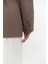 Solara Arkası Düğmeli Mocha Blazer 8
