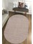 Moopy Oval Bej Bukleli Yumuşak Soft Dokuma Yolluk Halı Salon Halısı LP1007A_BEJ 1