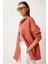 Oversize Basic Müslin Gömlek Şeftali LMX0002 2