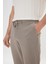 Slim Fit Dar Kesim Gofre Desenli Esnek Beli Bağlamalı Pantolon 4