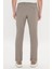 Slim Fit Dar Kesim Gofre Desenli Esnek Beli Bağlamalı Pantolon 5