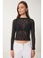 Dantelli Esnek Örme Bluz Siyah LCR0054 5