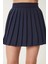 Pileli Mini Dokuma Etek Lacivert LNS0022 3