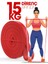 15 kg Direnç Bandı Kırmızı Fitness Lastiği Kas Geliştirme Pilates Egzersiz Bandı Orta Sert 2