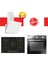 Siena Ankastre Set ( HON602X-TN Inox + HVG74K3B 75 cm Siyah Ocak + HDG6C1GWTK Beyaz) 1