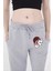 Lastikli Baskılı Eşofman Pantolon - Gri 5
