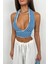 Çizgili Boyun Bağlamalı Crop 6