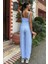 Kalın Askılı Bluz Pantolon Keten Takım 10187 4