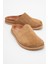 Space Toprak Süet Hakiki Deri Önü Kapalı Kadın Terlik 1