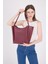 Bordo Fermuarlı Omuz Çantası 9208 1